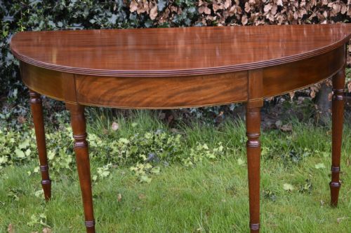 ANTIQUE REGENCY DEMI LUNE CONSOLE TABLE - ADDITIONAL PHOTO 5