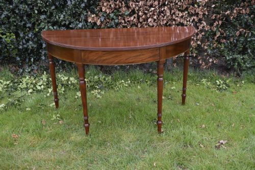ANTIQUE REGENCY DEMI LUNE CONSOLE TABLE - ADDITIONAL PHOTO 7