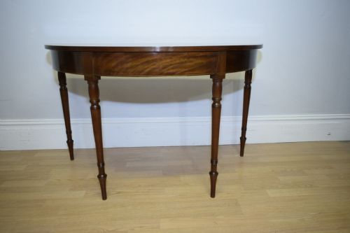 ANTIQUE REGENCY DEMI LUNE CONSOLE TABLE - ADDITIONAL PHOTO 14
