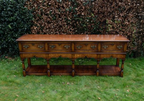 7ft montgomeryshire dresser base - CATEGORY: ANTIQUE SIDEBOARDS - DATED 1930