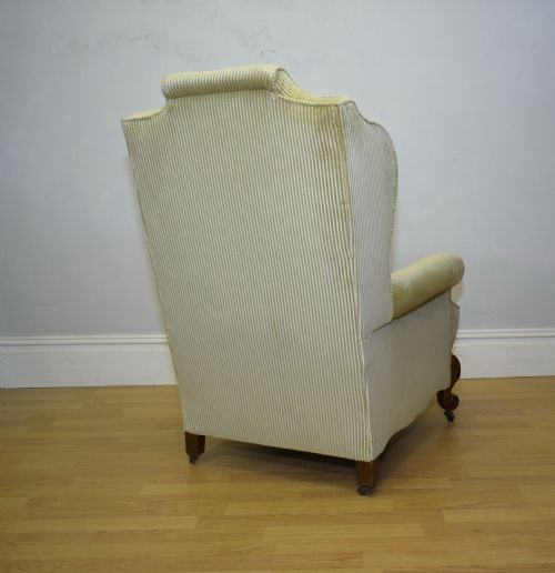 ANTIQUE WING BACK ARM CHAIR - ADDITIONAL PHOTO 15