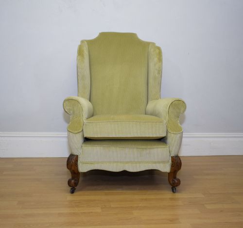 ANTIQUE WING BACK ARM CHAIR - ADDITIONAL PHOTO 18