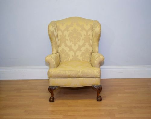 antique upholstered armchair - CATEGORY: ANTIQUE CHAIRS - DATED 1900