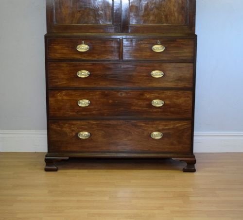 ANTIQUE GEORGIAN PERIOD LINEN PRESS - ADDITIONAL PHOTO 6
