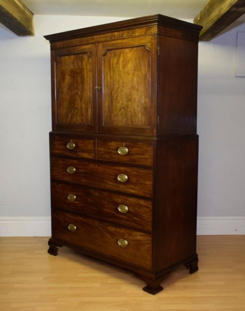ANTIQUE GEORGIAN PERIOD LINEN PRESS - ADDITIONAL PHOTO 23