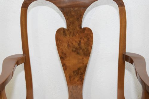 ANTIQUE SET OF 6 WALNUT DINING CHAIRS - ADDITIONAL PHOTO 4