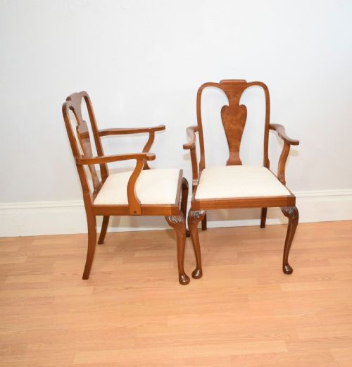 ANTIQUE SET OF 6 WALNUT DINING CHAIRS - ADDITIONAL PHOTO 7