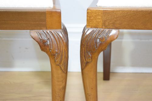 ANTIQUE SET OF 6 WALNUT DINING CHAIRS - ADDITIONAL PHOTO 10