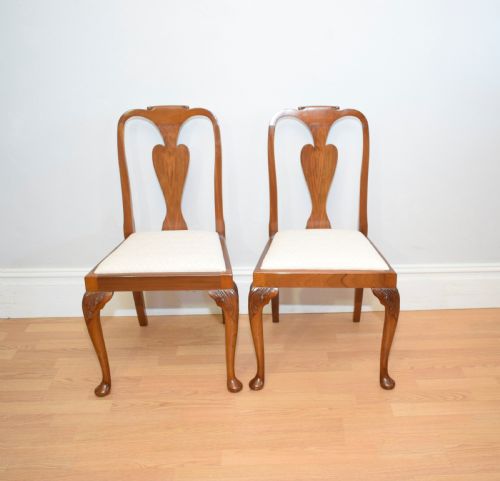 ANTIQUE SET OF 6 WALNUT DINING CHAIRS - ADDITIONAL PHOTO 11