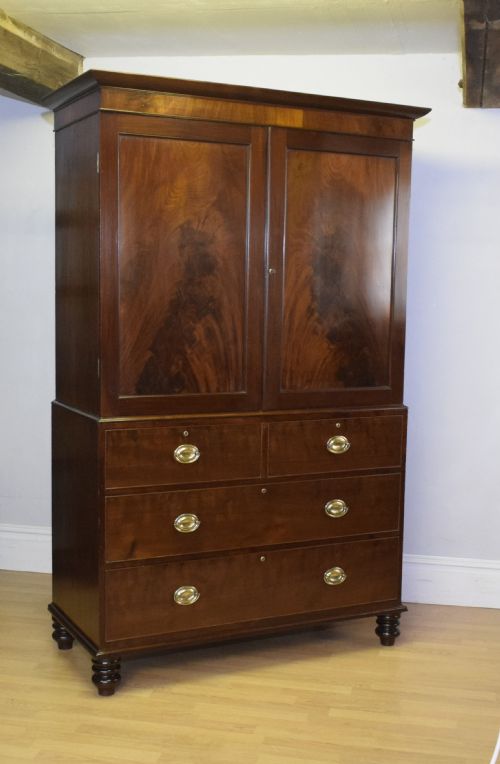VICTORIAN FLAME MAHOGANY LINEN PRESS - ADDITIONAL PHOTO 18