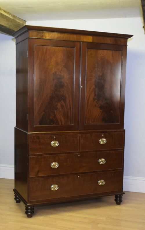 VICTORIAN FLAME MAHOGANY LINEN PRESS - ADDITIONAL PHOTO 21