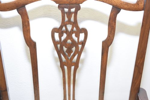 ANTIQUE PAIR OF EDWARDIAN ARM CHAIRS - ADDITIONAL PHOTO 9