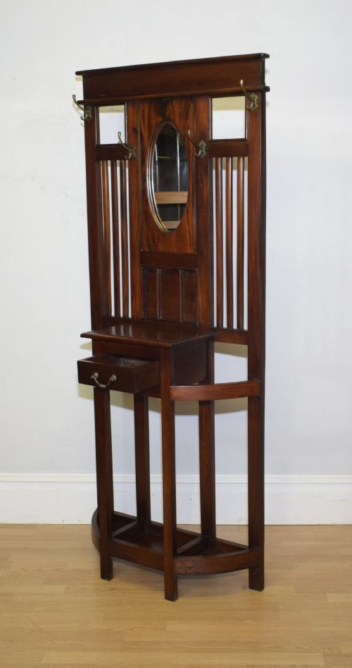 ANTIQUE ARTS CRAFTS HALL STAND - ADDITIONAL PHOTO 1