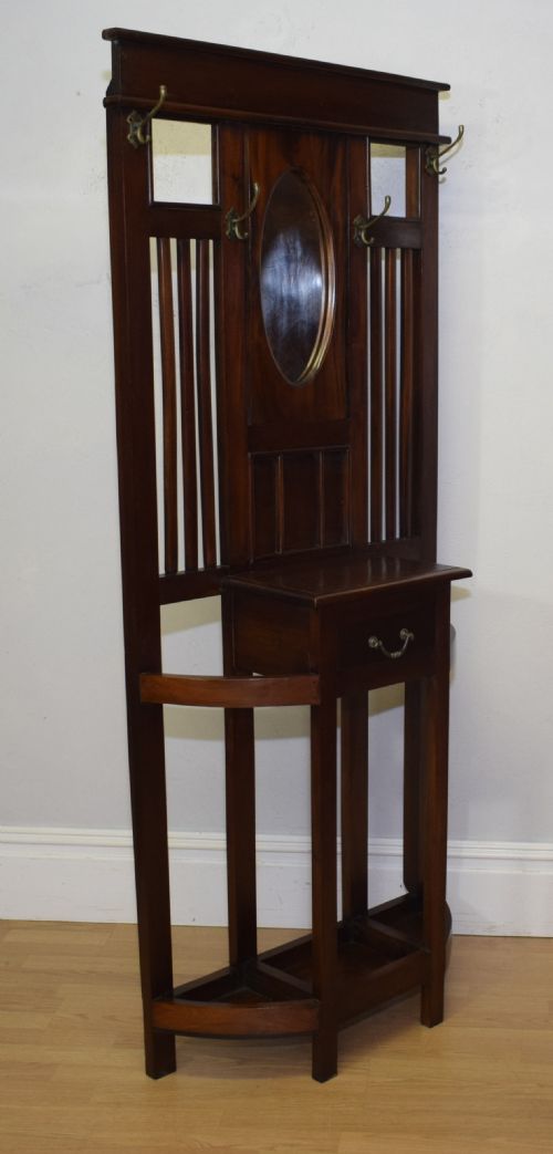 ANTIQUE ARTS CRAFTS HALL STAND - ADDITIONAL PHOTO 6
