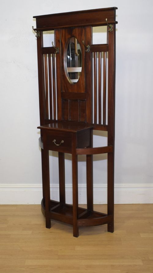 ANTIQUE ARTS CRAFTS HALL STAND - ADDITIONAL PHOTO 7