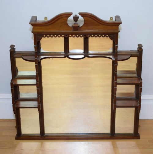 antique overmantle - CATEGORY: ANTIQUE FURNITURE - DATED VICTORIAN