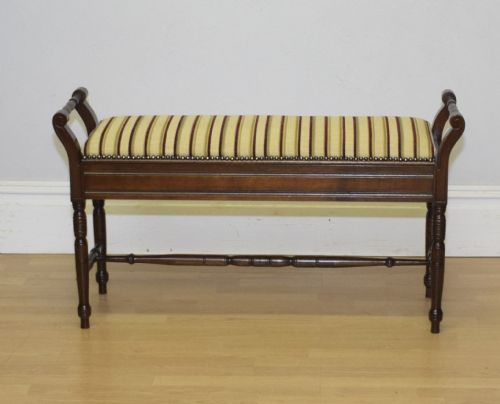 ANTIQUE EDWARDIAN DUET PIANO STOOL - ADDITIONAL PHOTO 1
