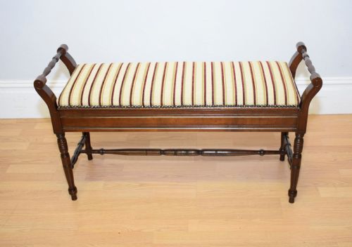 ANTIQUE EDWARDIAN DUET PIANO STOOL - ADDITIONAL PHOTO 4
