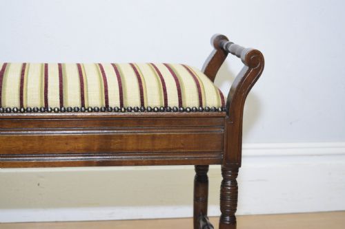 ANTIQUE EDWARDIAN DUET PIANO STOOL - ADDITIONAL PHOTO 8