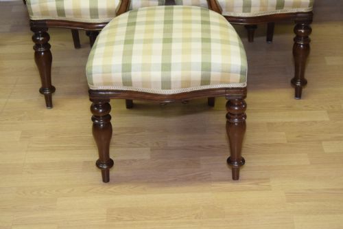 ANTIQUE VICTORIAN BALLOON BACK DINING CHAIRS SET OF SIX - ADDITIONAL PHOTO 7