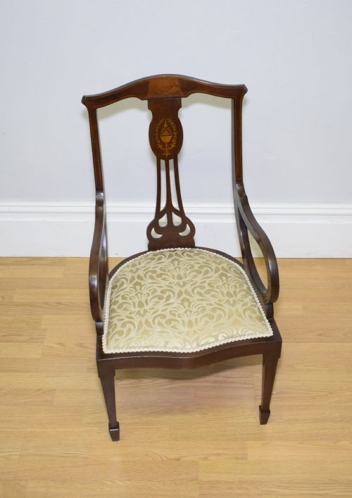 ANTIQUE EDWARDIAN CHILD'S ARM CHAIR - ADDITIONAL PHOTO 15