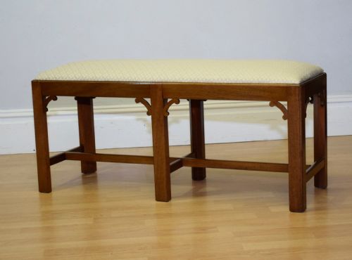 antique duet piano stool - CATEGORY: ANTIQUE STOOLS - DATED 1920
