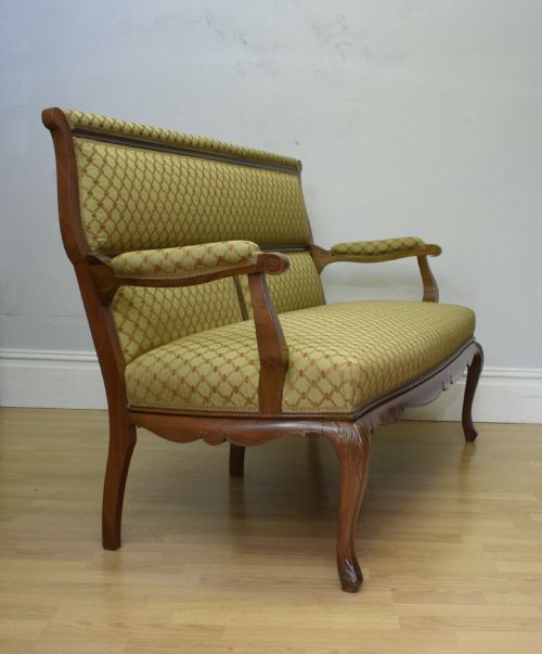 ANTIQUE FRENCH WALNUT UPHOLSTERED COUCHSOFA CIRCA 1880'S - ADDITIONAL PHOTO 23