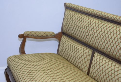 ANTIQUE FRENCH WALNUT UPHOLSTERED COUCHSOFA CIRCA 1880'S - ADDITIONAL PHOTO 24