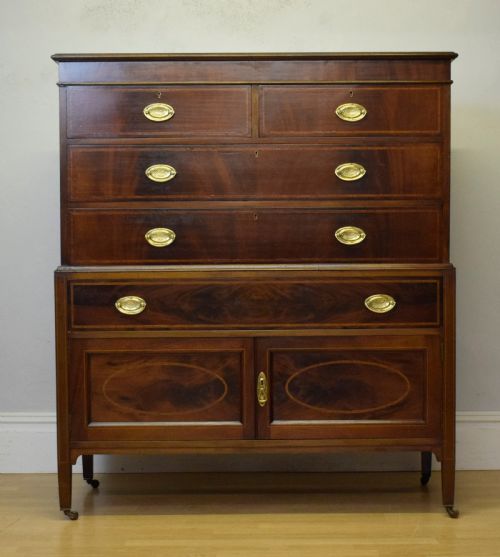 antique edwardian compactum robe - CATEGORY: ANTIQUE CHEST OF DRAWERS - DATED EDWARDIAN