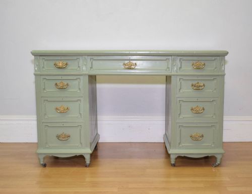 VICTORIAN PEDESTAL DESK - ADDITIONAL PHOTO 12