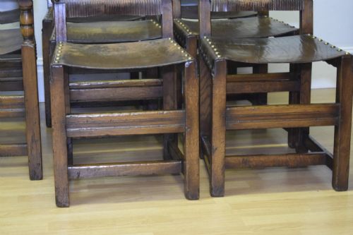 EARLY 20TH CENTURY SET OF 8 OAK DINING CHAIRS - ADDITIONAL PHOTO 4