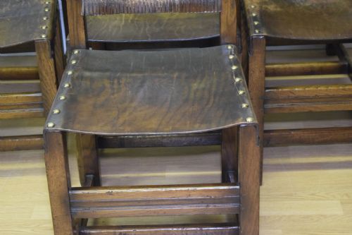 EARLY 20TH CENTURY SET OF 8 OAK DINING CHAIRS - ADDITIONAL PHOTO 6