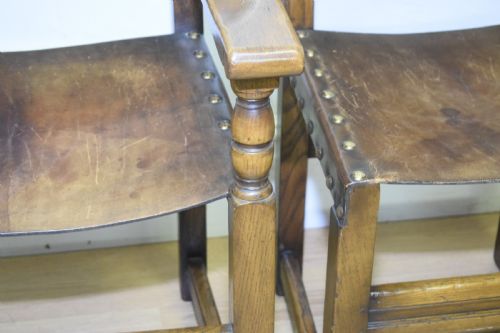 EARLY 20TH CENTURY SET OF 8 OAK DINING CHAIRS - ADDITIONAL PHOTO 19