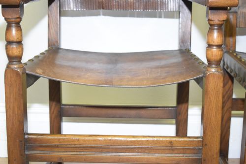 EARLY 20TH CENTURY SET OF 8 OAK DINING CHAIRS - ADDITIONAL PHOTO 21
