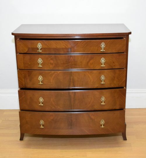 EARLY 20TH CENTURY WALNUT CHEST OF DRAWERS - ADDITIONAL PHOTO 9
