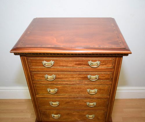 ANTIQUE EDWARDIAN INLAID CABINET - ADDITIONAL PHOTO 7