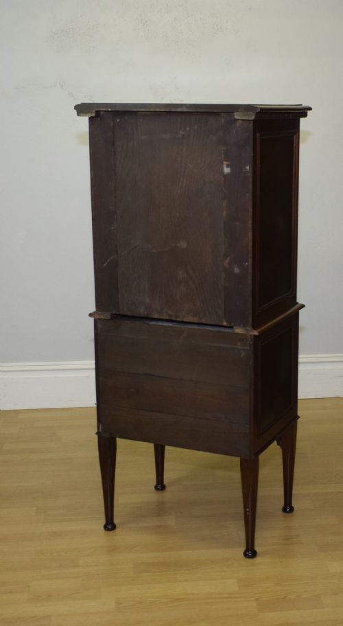 ANTIQUE EDWARDIAN INLAID CABINET - ADDITIONAL PHOTO 14