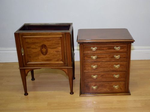 ANTIQUE EDWARDIAN INLAID CABINET - ADDITIONAL PHOTO 15