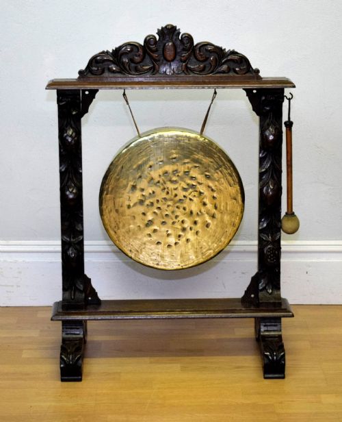 antique victorian gong - CATEGORY: ANTIQUE MISCELLANEOUS - DATED VICTORIAN
