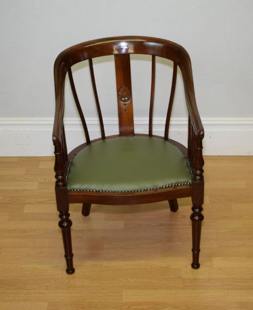 ANTIQUE MAHOGANY LIBRARY CHAIR - ADDITIONAL PHOTO 1