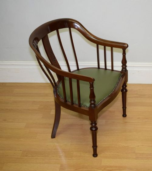 ANTIQUE MAHOGANY LIBRARY CHAIR - ADDITIONAL PHOTO 8