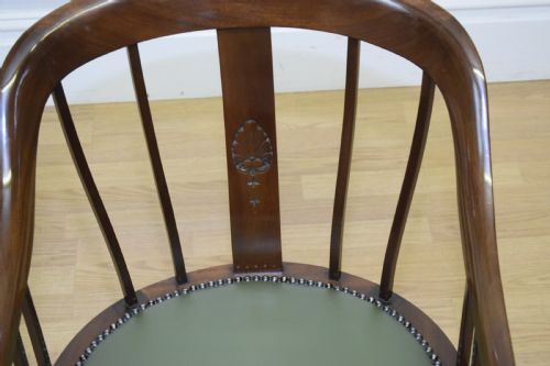 ANTIQUE MAHOGANY LIBRARY CHAIR - ADDITIONAL PHOTO 10