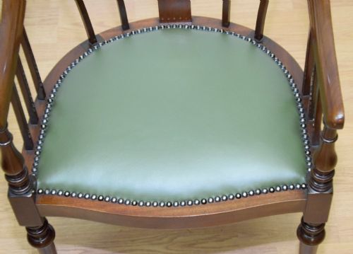 ANTIQUE MAHOGANY LIBRARY CHAIR - ADDITIONAL PHOTO 11