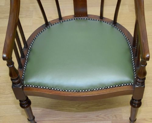 ANTIQUE MAHOGANY LIBRARY CHAIR - ADDITIONAL PHOTO 12