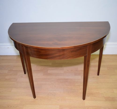 ANTIQUE DEMILUNE CONSOLE TABLE - ADDITIONAL PHOTO 1