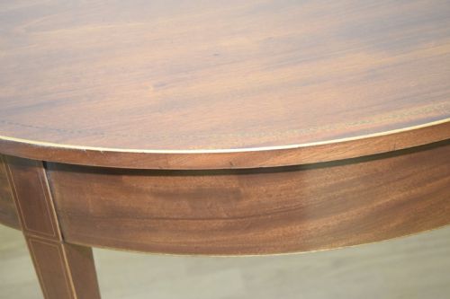 ANTIQUE DEMILUNE CONSOLE TABLE - ADDITIONAL PHOTO 4