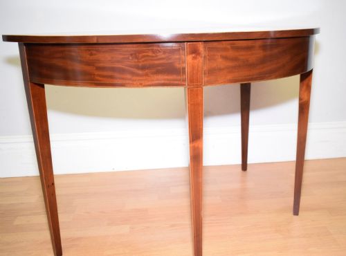 ANTIQUE DEMILUNE CONSOLE TABLE - ADDITIONAL PHOTO 13