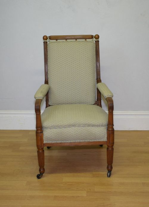 ANTIQUE REGENCY SATINWOOD ARMCHAIR - ADDITIONAL PHOTO 13