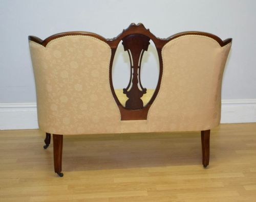 ANTIQUE VICTORIAN INLAID COUCH SETTEE - ADDITIONAL PHOTO 7