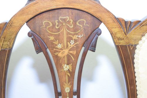 ANTIQUE VICTORIAN INLAID COUCH SETTEE - ADDITIONAL PHOTO 9